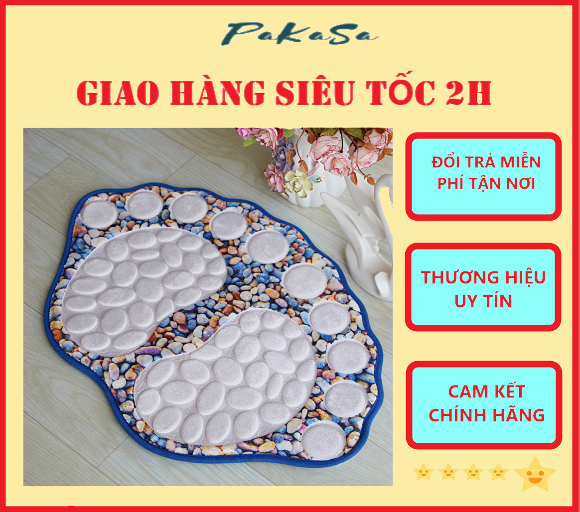 Thảm Chân Massage Hình Bàn Chân Dễ Thương PaKaSa - Hàng Chính Hãng