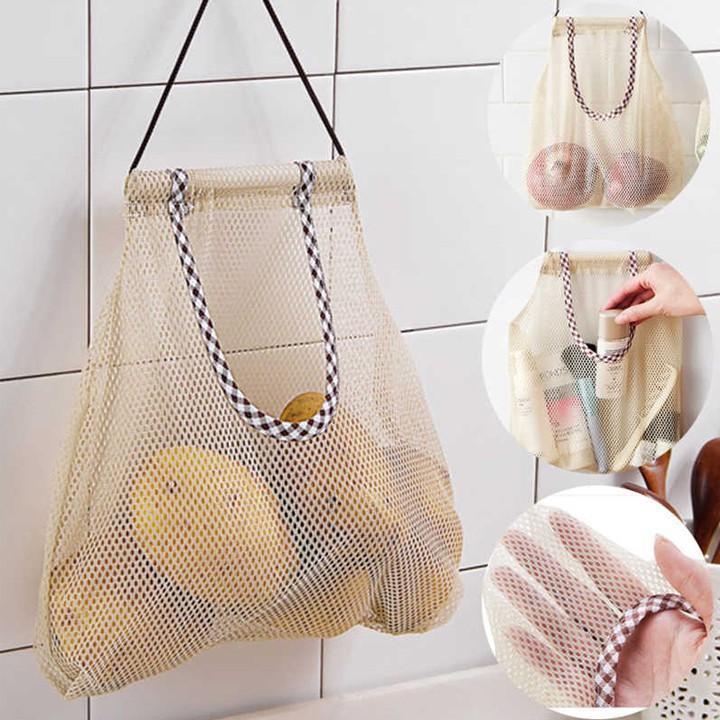 Túi lưới treo nhà bếp đựng rau củ hành tỏi