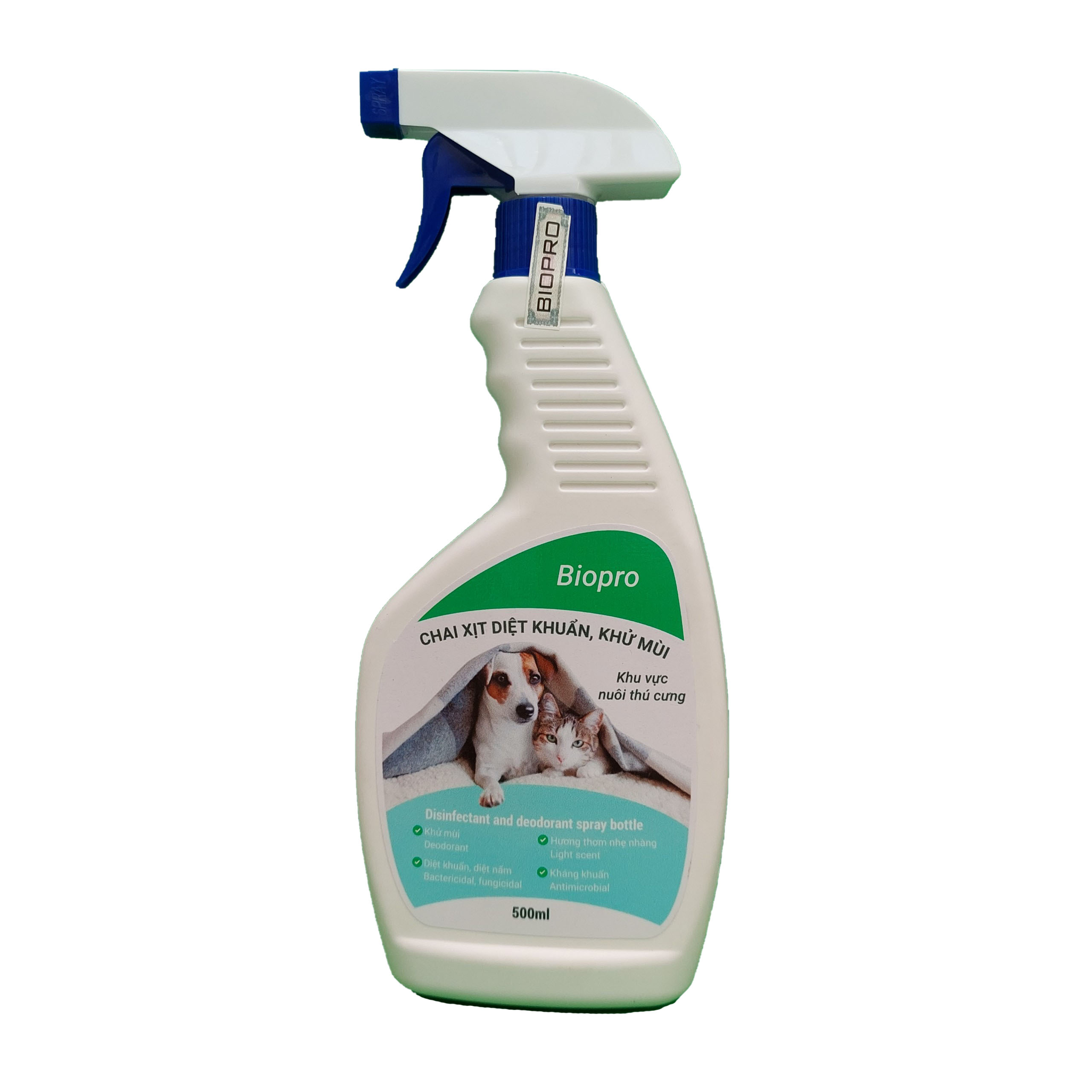 Chai xịt Khử mùi Diệt khuẩn Biopro Chai 500ml Giúp khử mùi hôi, diệt khuẩn khu vực nuôi, khu vực vệ sinh thú cưng