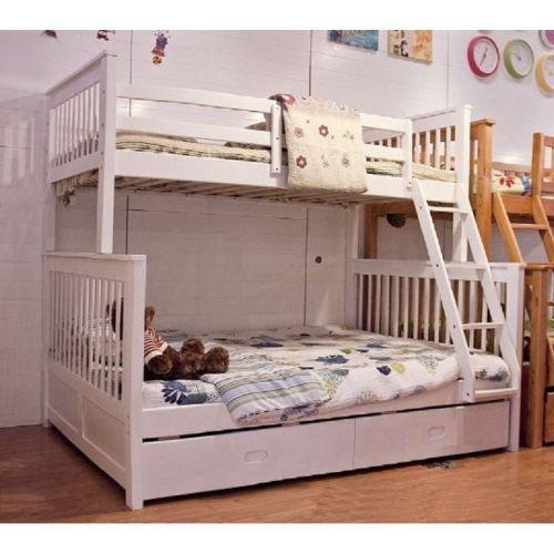 Giường 2 Tầng Gỗ Tự Nhiên 1m4-1m K.Bed 228 (Trắng)