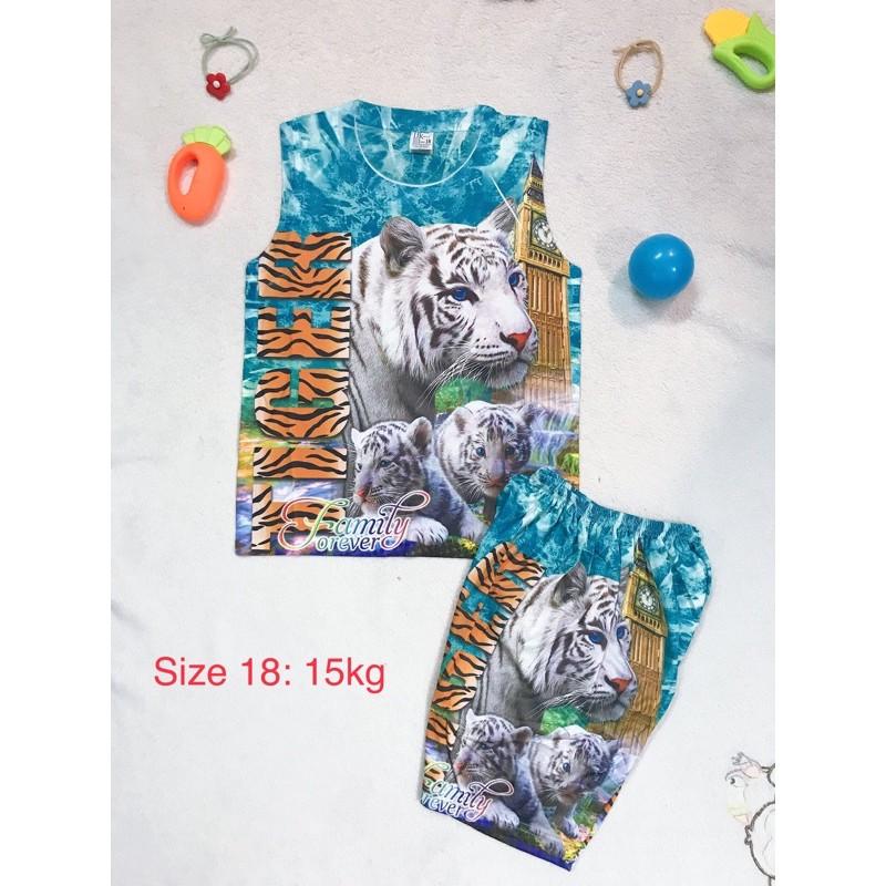 ĐỒ BỘ 3 LỖ MẶC NHÀ CHO BÉ TRAI SIZE 15-16KG