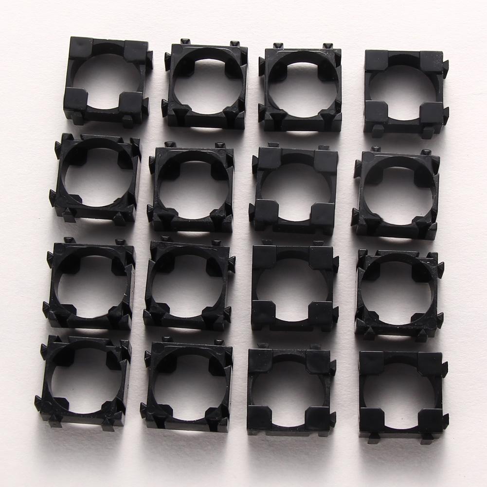 100 Chiếc 22X22 Mm 18650 Pin Nhựa Pin Lithium Hỗ Trợ Kết Nối Chân Đế Chống Rung Hình Trụ Chân Đế An Toàn