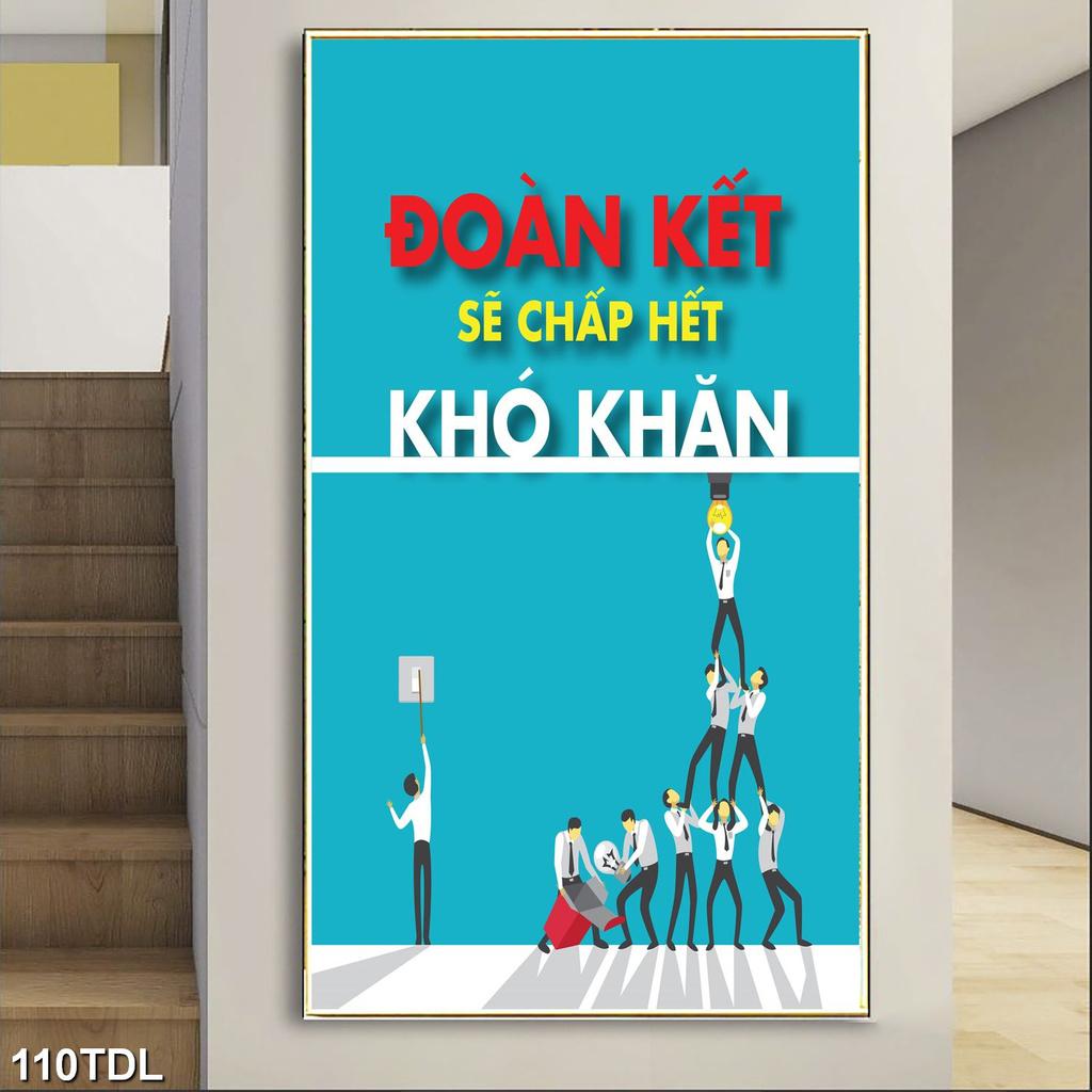 DECAL SLOGAN ĐOÀN KẾT SẼ CHẤP HẾT KHÓ KHĂN