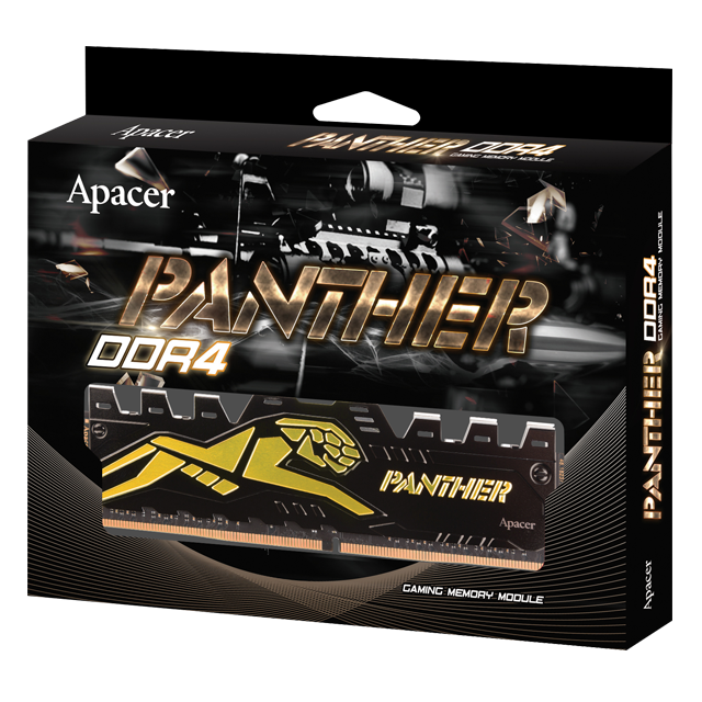 RAM Apacer DDR4 8GB bus 3200 Mhz Panther Golden tản thép - Hàng chính hãng