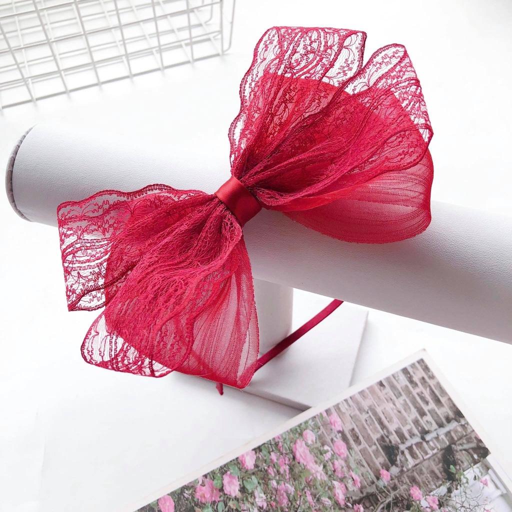Bờm tóc, nơ cài tóc công chúa cho bé gái màu hồng, trắng,đỏ tại Mom's Choice