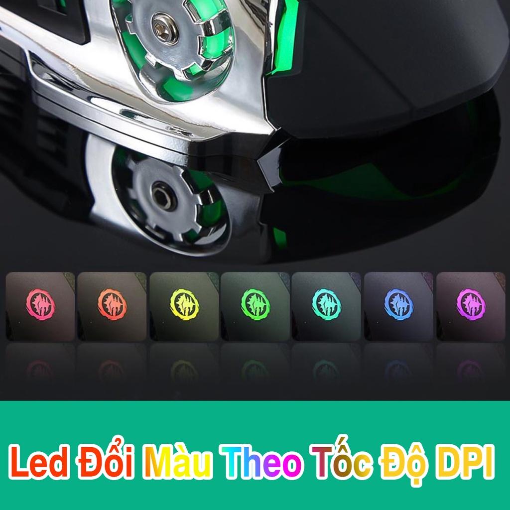 Chuột gaming không dây T28 cho game thủ chống ồn có đèn led 7 màu 3 cấp đội DPI bảo hành 12 tháng