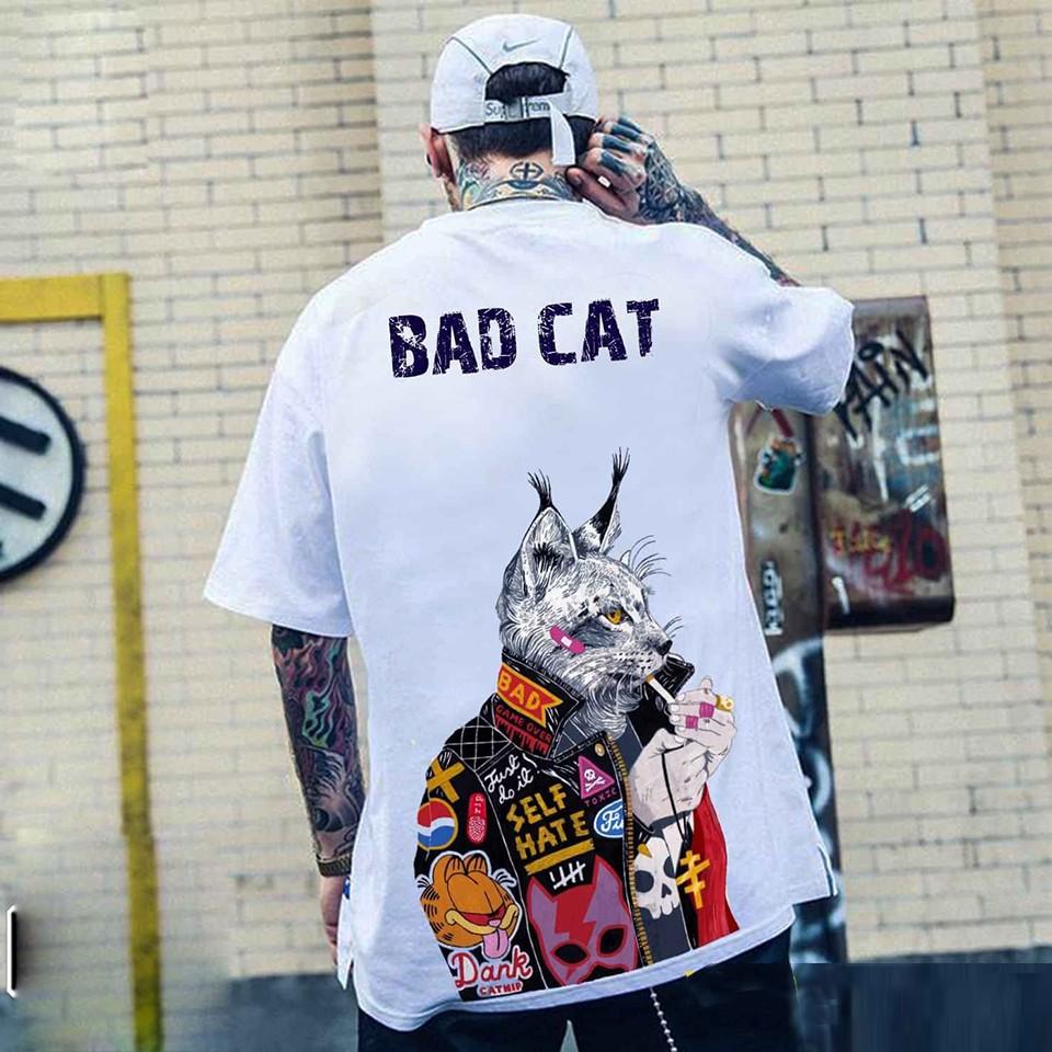 Áo Ngắn Tay Không Cổ - In Họa Tiết Phong Cách Bụi BULL DOG Cao Cấp | Áo Unisex Tay Lỡ Cực Đẹp