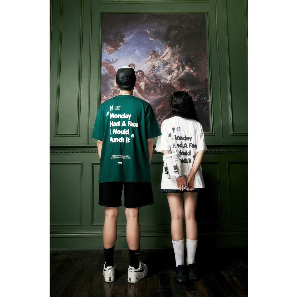 Áo thun XXME họa tiết Hate monday cao cấp màu xanh - BLACK / WHITE / DARKGREEN