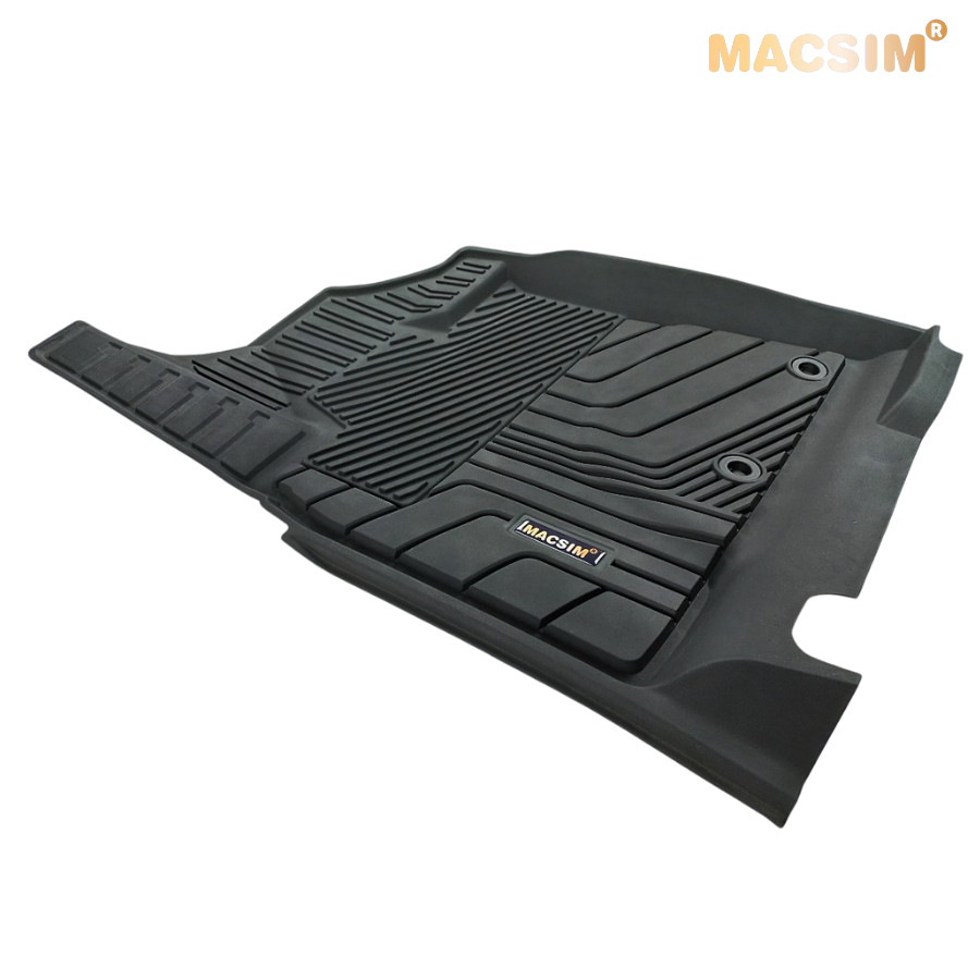 Thảm lót sàn xe ô tô Toyota Land Cruiser  nhãn hiệu Macsim - chất liệu nhựa TPE đúc khuôn cao cấp - màu đen (2 hàng)