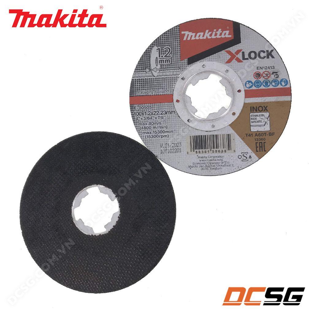 Đá cắt inox cho máy mài X-Lock 100-125x1.2x22.23mm Makita | DCSG
