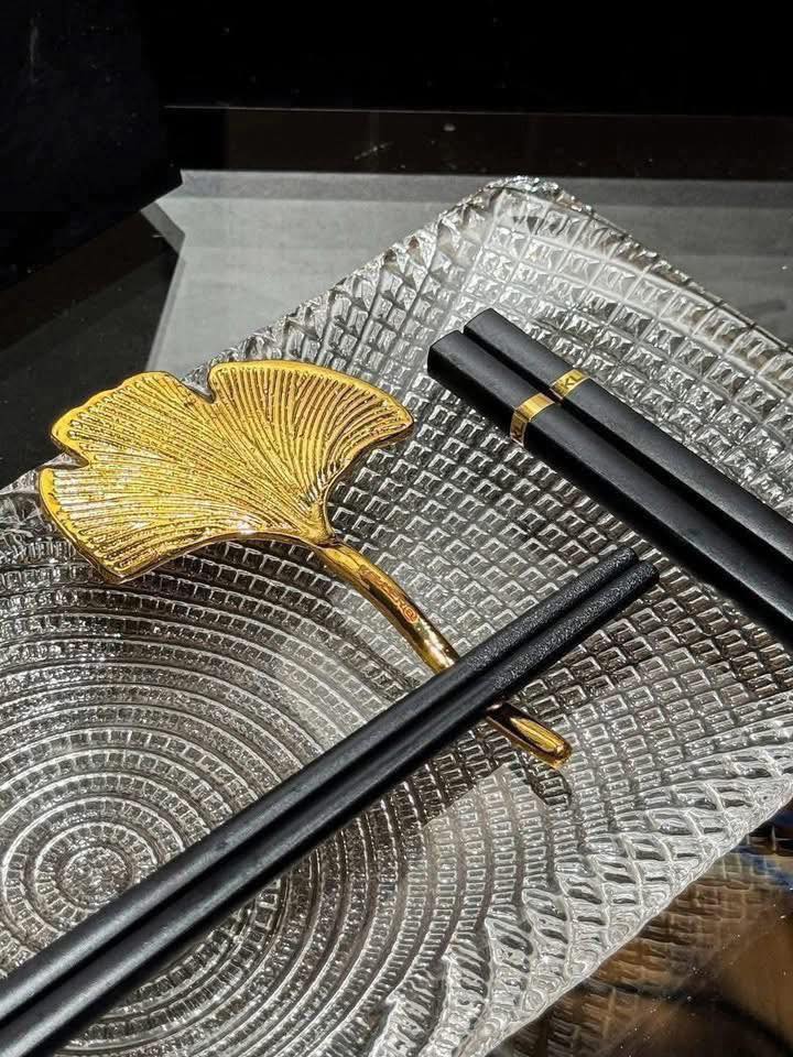 Set đũa &amp; gác đũa KELLER@ Lá Ngân Hạnh hàng chính hãng