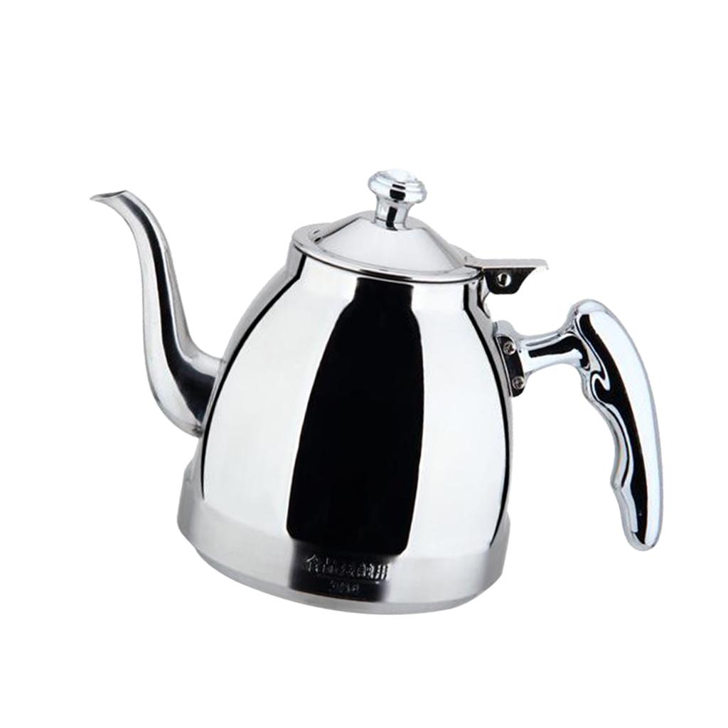 Outdoor Camping Stainless Steel 1.5L TeaKettle Kitchen Mini Tea Pot + Infuser