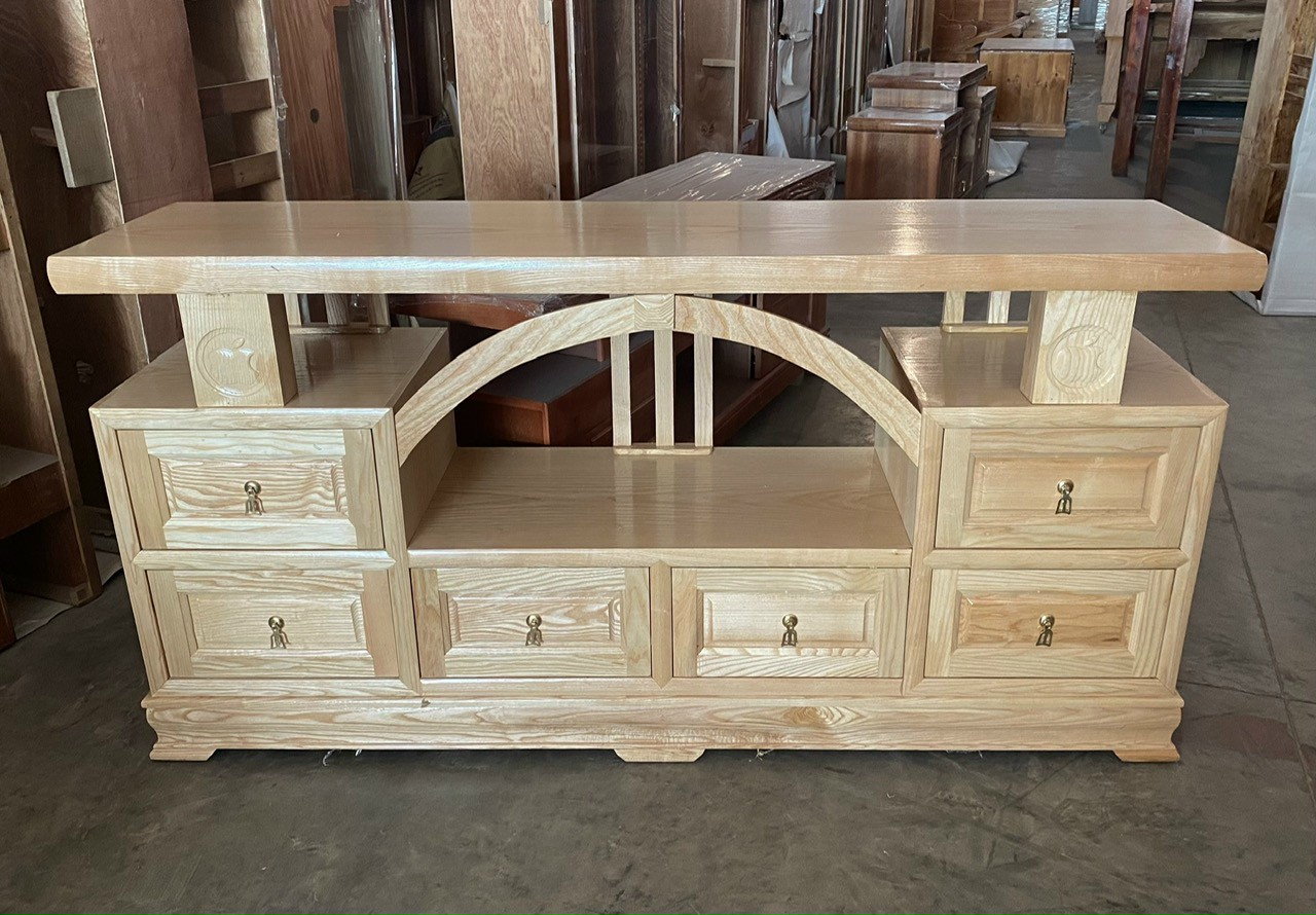 Kệ ti vi gỗ sồi nga ngang 2 M 2