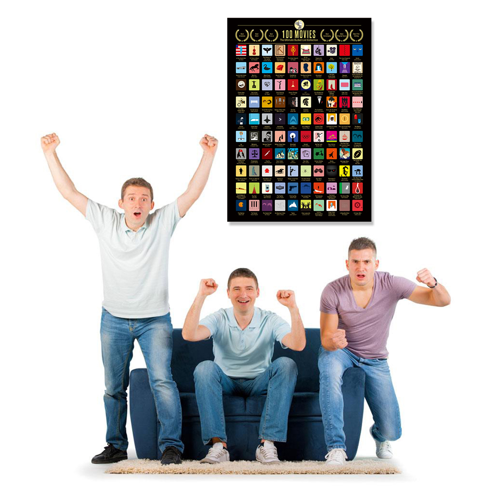 Áp phích giới thiệu 100 bộ Phim kích thước 594 * 420mm