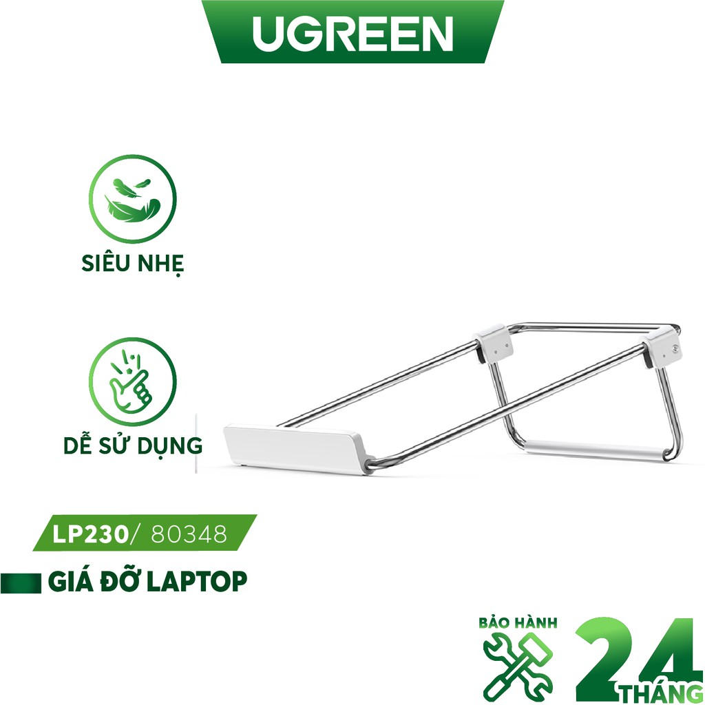 Giá đỡ laptop UGREEN LP230 Khung gấp gọn, thiết kế siêu nhẹ - Dễ dàng điều chỉnh độ cao - Hàng nhập khẩu chính hãng