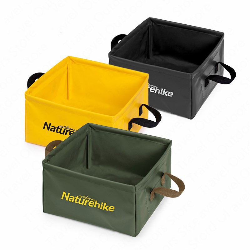 Đồ cắm trại xô nước Naturehike campoutvn hình vuông du lịch dã ngoại gấp gọn NH19SJ007 đựng bia trái cây chứa nước A257