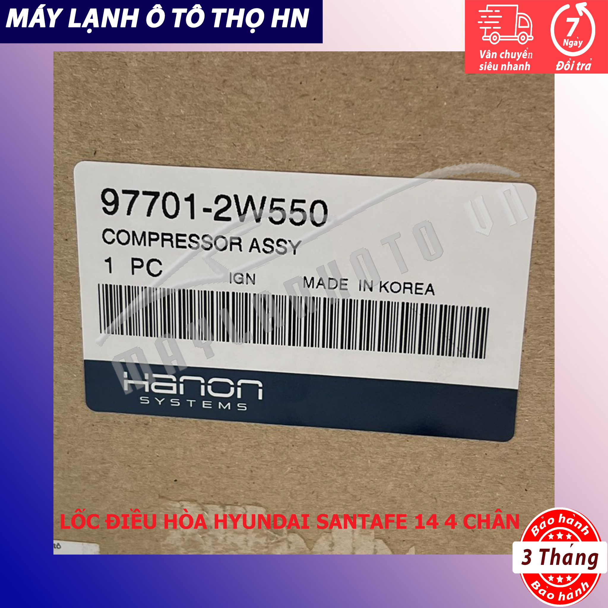 Lốc điều hòa Hyundai Santafe 2012 2013 2014 2015 2016 2017 Hàn Quốc 12 13 14 15 16 17 97701-2W550/500
