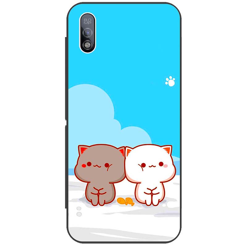 Ốp lưng dành cho Vsmart Bee 3 mẫu Mèo mập nền xanh