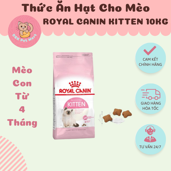 [Bao 10kg] Thức Ăn Hạt Cho Mèo Con - Royal Canin Kitten