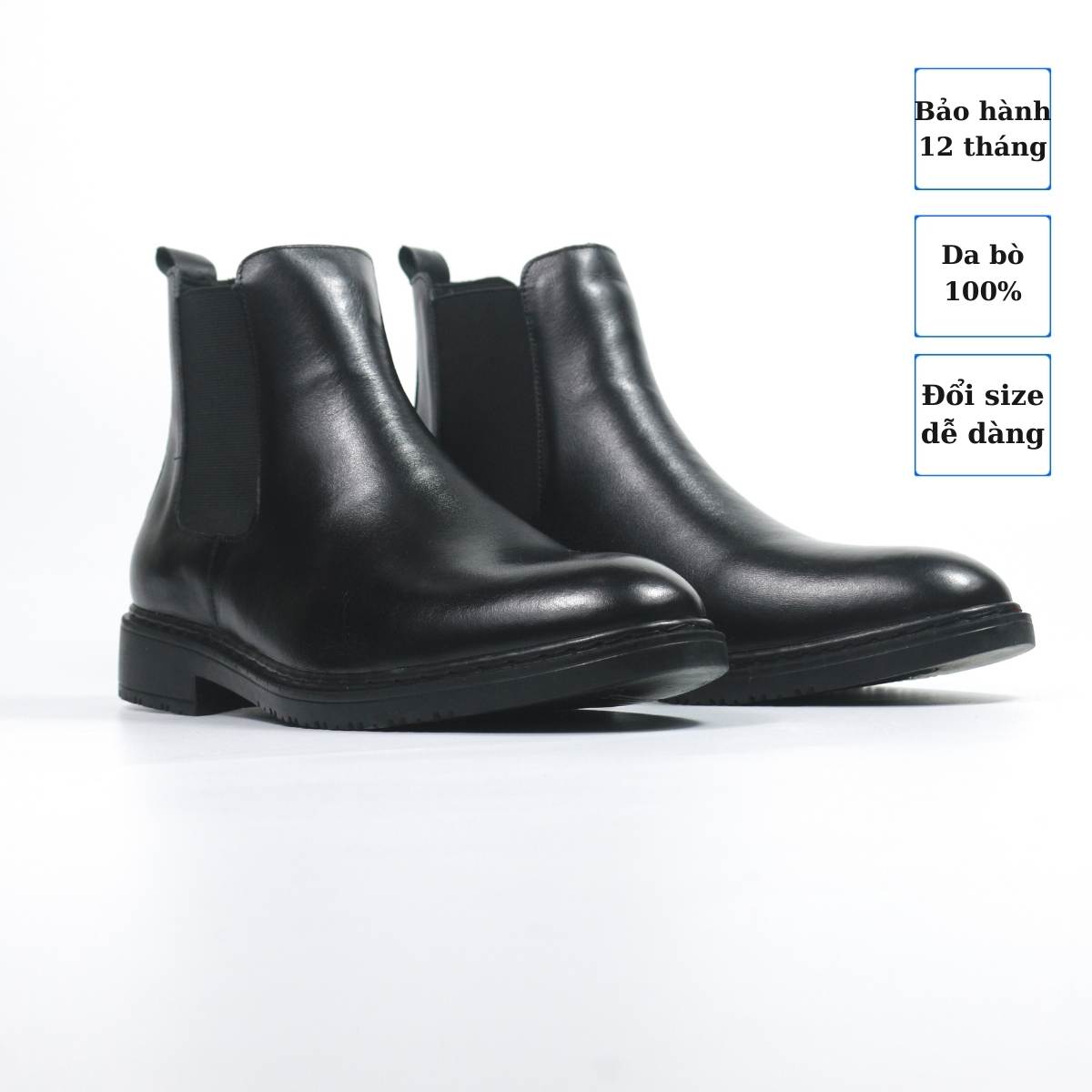 Giày da công sở Chelsea Boots Classic da bò Lucas Shoes