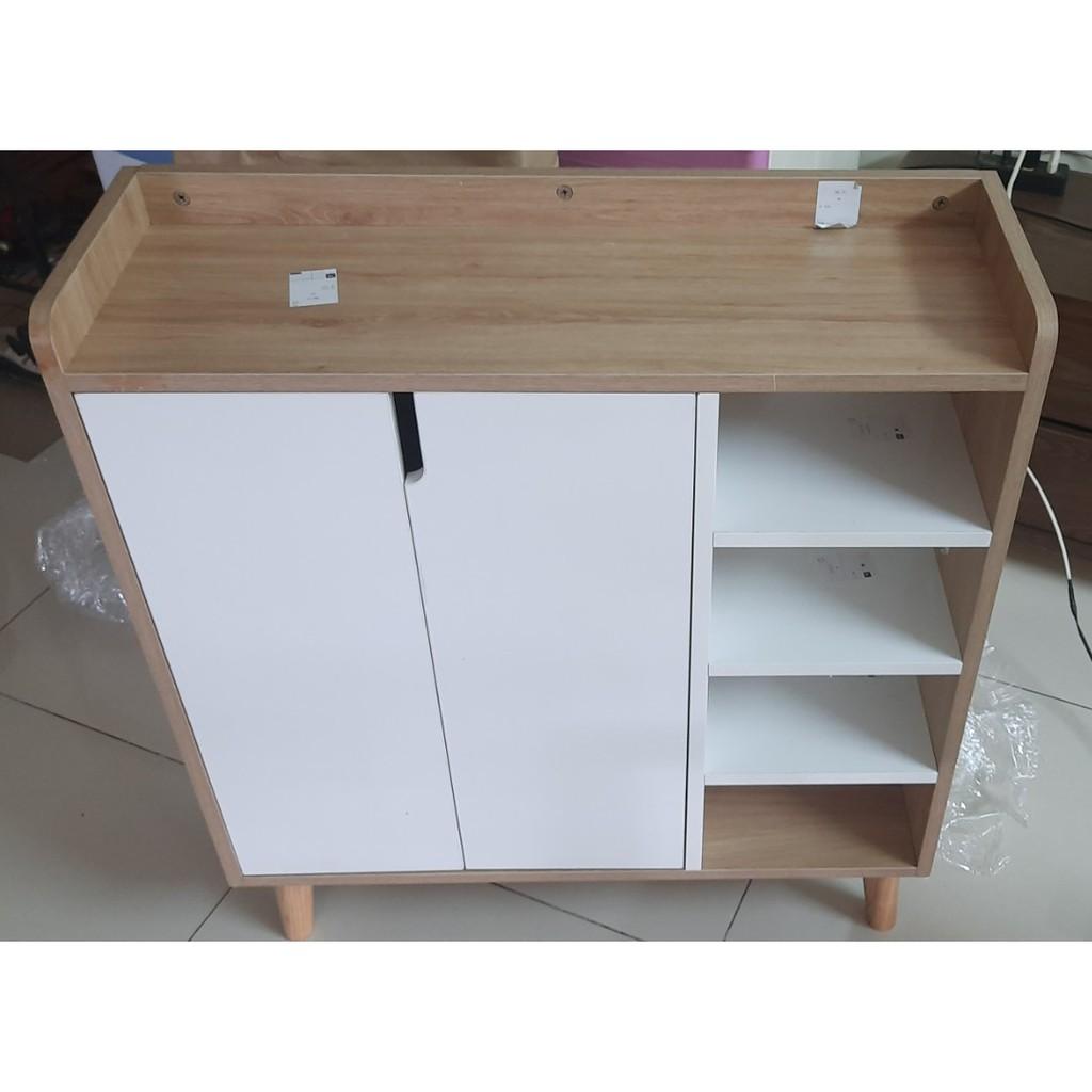 Kệ giày , tủ giày dép gỗ MDF 2 cánh 4 ngăn cao cấp 82x30x87cm - ND0141