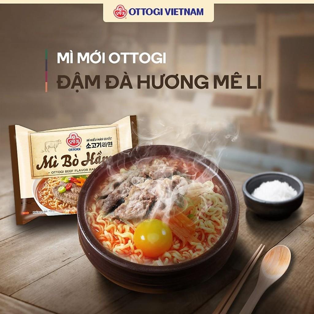 Combo 6 ly mì Bò Hầm cay Ottogi 62g