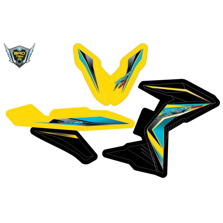 Tem rời dán xe winner RS vàng đen