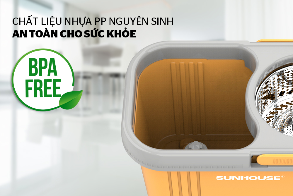 Bộ lau nhà xoay 360 độ Sunhouse KS-CL330S