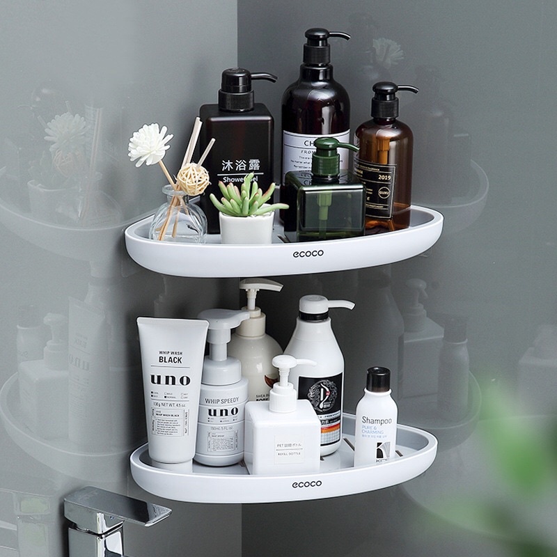 Kệ Góc Tam Giác Đựng Đồ Nhà Tắm Nhà Bếp Dán Tường Không cần Khoan Vít ZA49