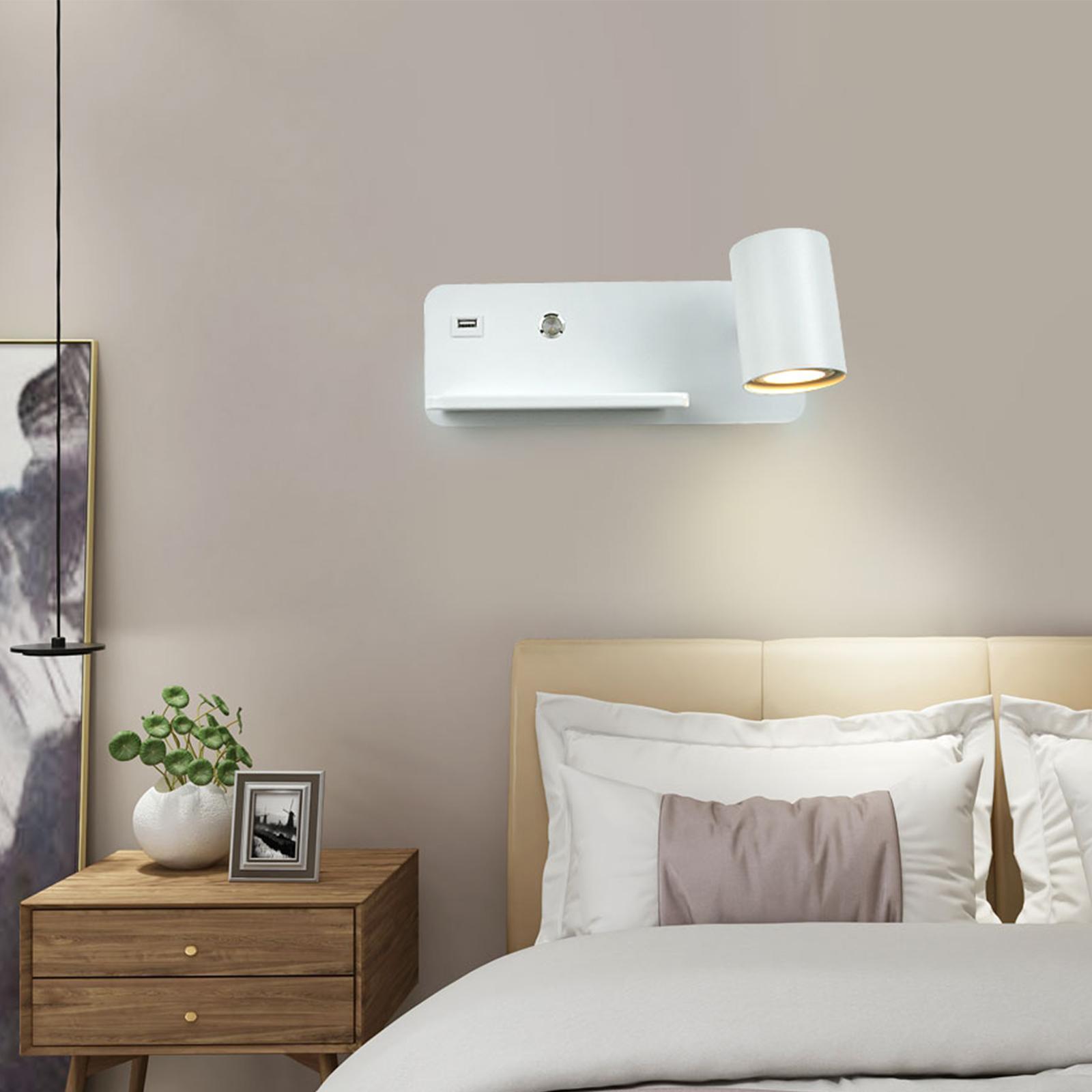 LED Gu10 Light Indoor  Wall Sconce Adjustable Bedside Bedroom White