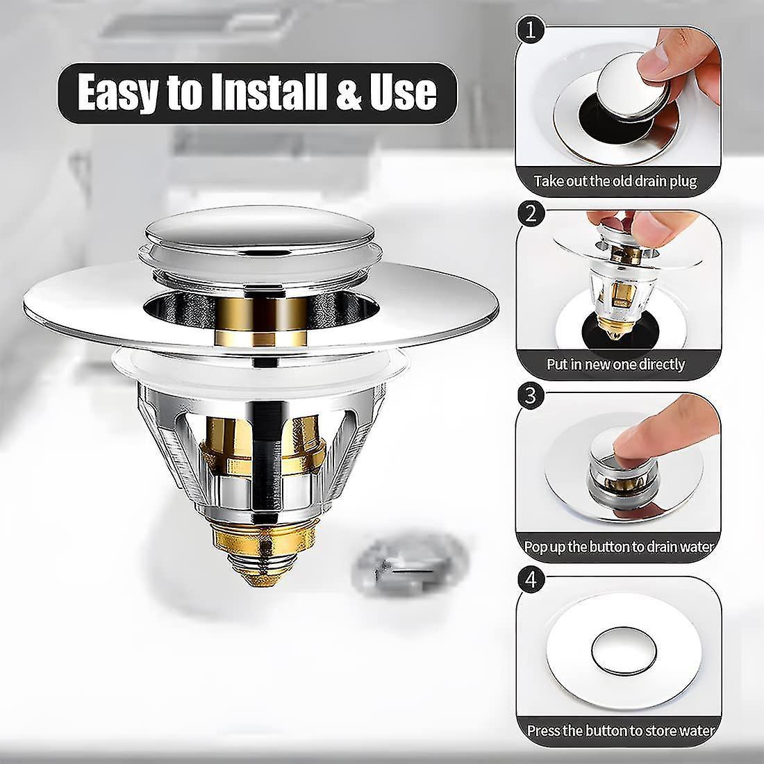 Nắp bồn rửa trong phòng tắm phổ quát, nắp thoát nước, bồn tắm, phích cắm thoát nước chìm