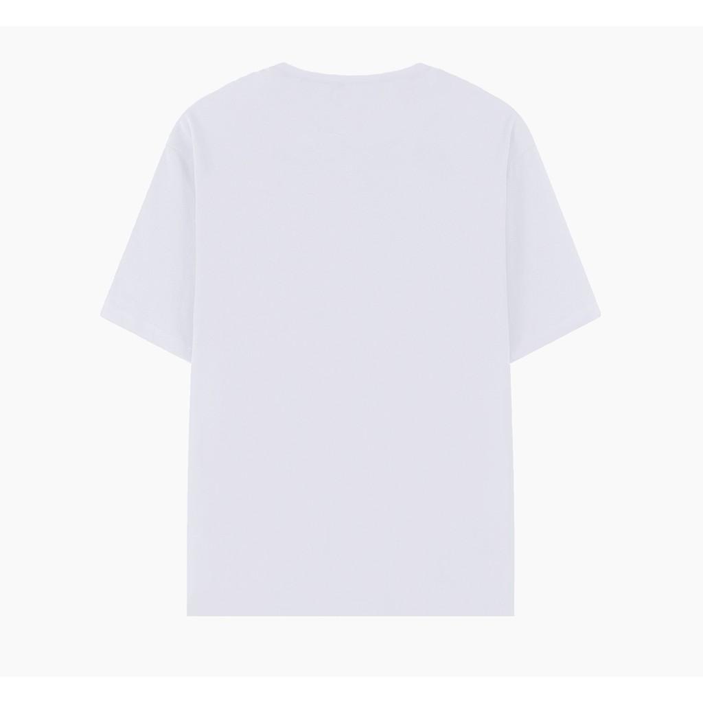 Áo thun Unisex tay lỡ form rộng phong cách Hàn quốc oversize màu trắng in hình Gấu SUMMER