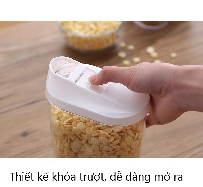Set 5 hộp đựng thực phẩm sạch, đồ khô, tươi sống bằng nhựa PP cao cấp