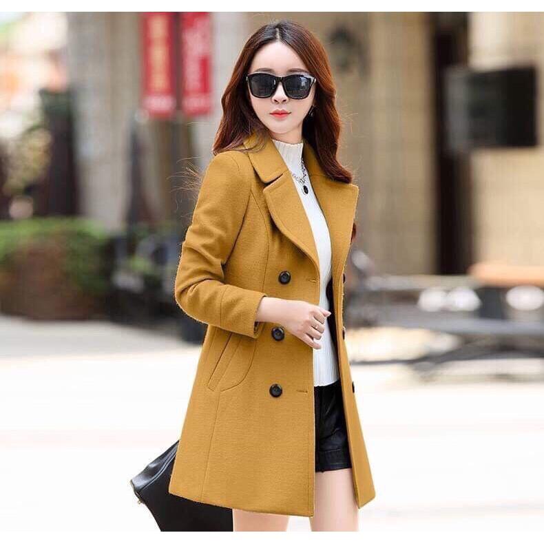 ÁO KHOÁC DẠ CỔ VEST PHỐI 6 NÚT CAO CẤP KS380400 VN