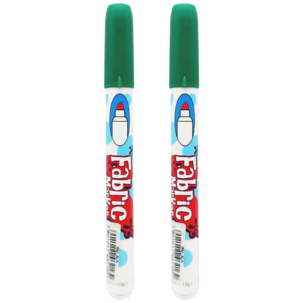 Vỉ 2 Bút Vẽ Trên Vải - Marvy 560-4 - Màu Xanh Lá
