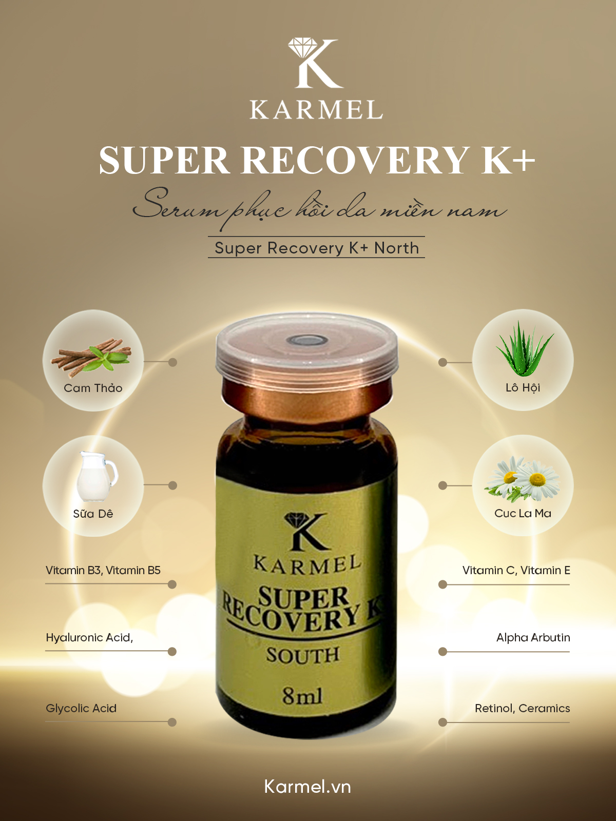 SIÊU PHỤC HỒI DA HƯ TỔN - KAMEL SERUM K+ SUPER RECOVERY