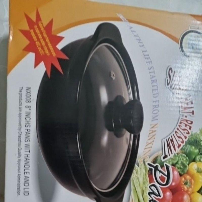 Nồi đất tráng men nắp kính 2,5L