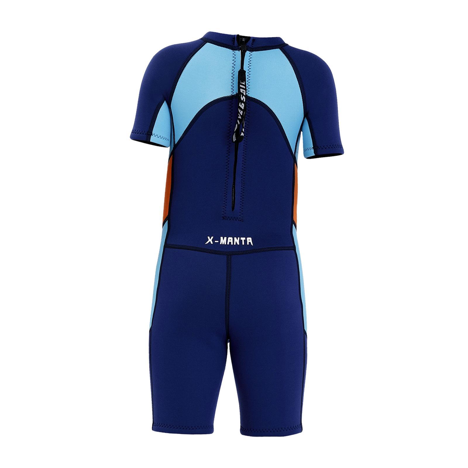 Boys Childrens Full Length Wetsuit 2.5mm Short Sleeve Swimsuit Swimming S
