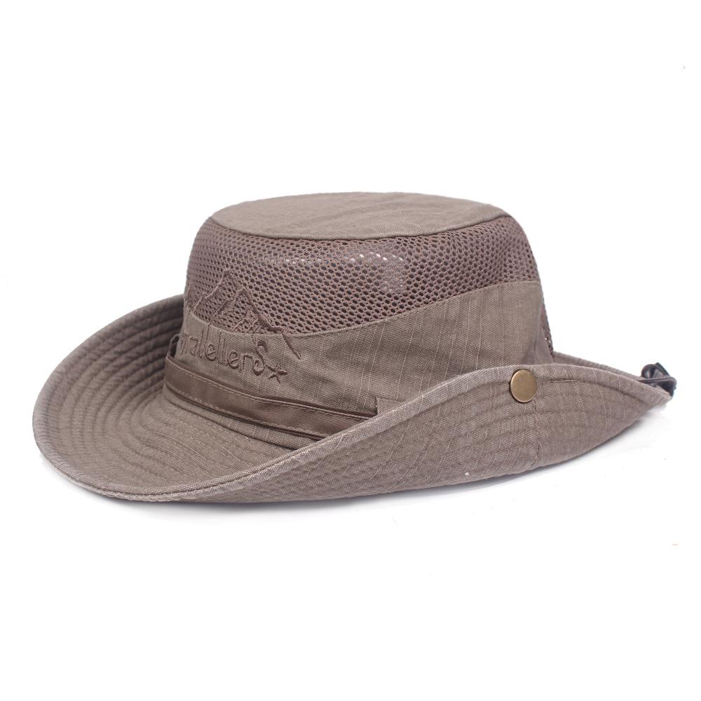 Lưới Thoáng Khí Nón Ngoài Trời Mùa Hè Nón Đi Bộ Đường Dài Hat Unisex Bèo Đi Nắng Cho Nam Nón Rộng Vành Cotton Câu Cá Nón
