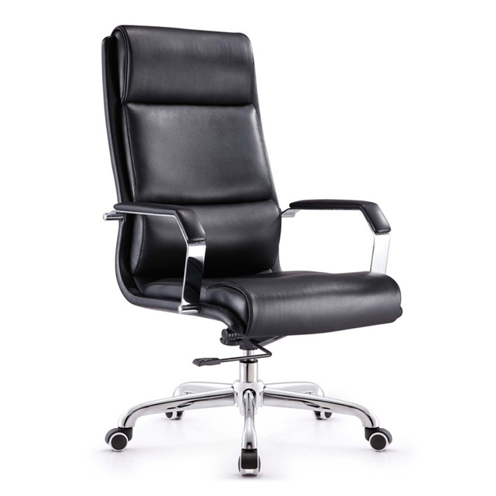 Ghế da Giám đốc màu đen CM4417-P Chân xoay dễ dàng di chuyển lưng cao vững chãi hiện đại cao cấp tại TpHCM