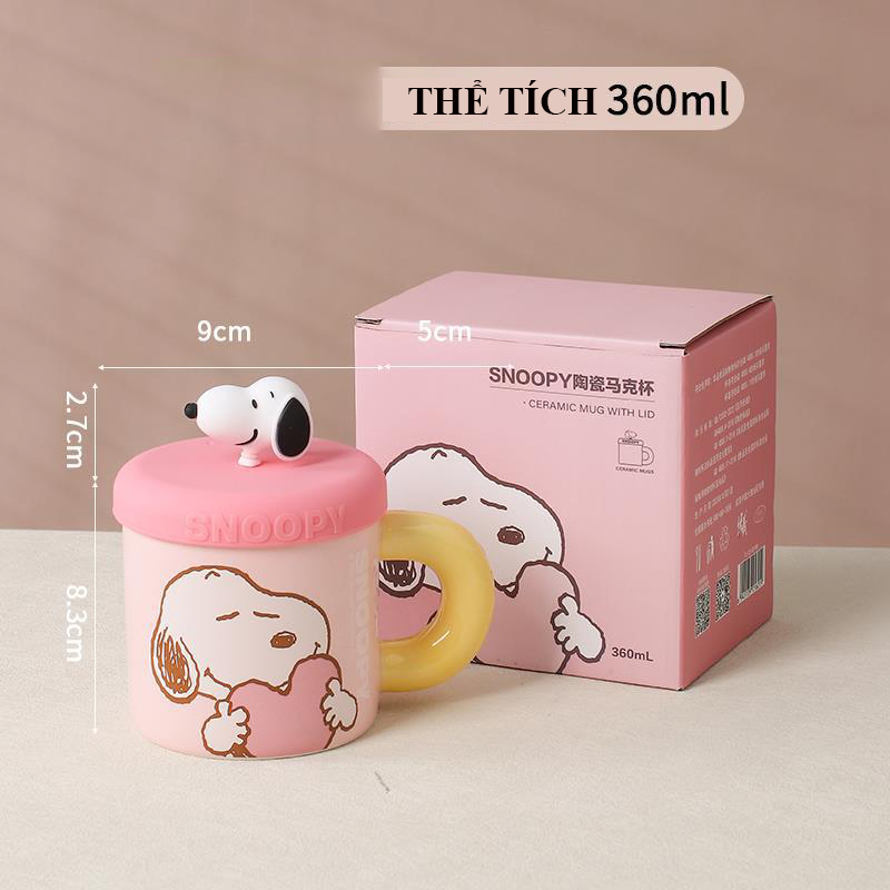 Ly Sứ Gấu SNOOPY Dễ Thương Thể Tích 360ml