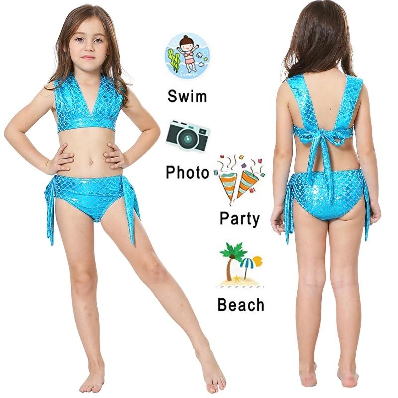 Bé Gái Bơi Nàng Tiên Cá Đuôi Với Vây Trẻ Em Ngày Lễ Bộ Đồ Bơi Bikini Trẻ Em Nàng Tiên Cá Đầm Công Chúa Trang Phục Hóa Trang
