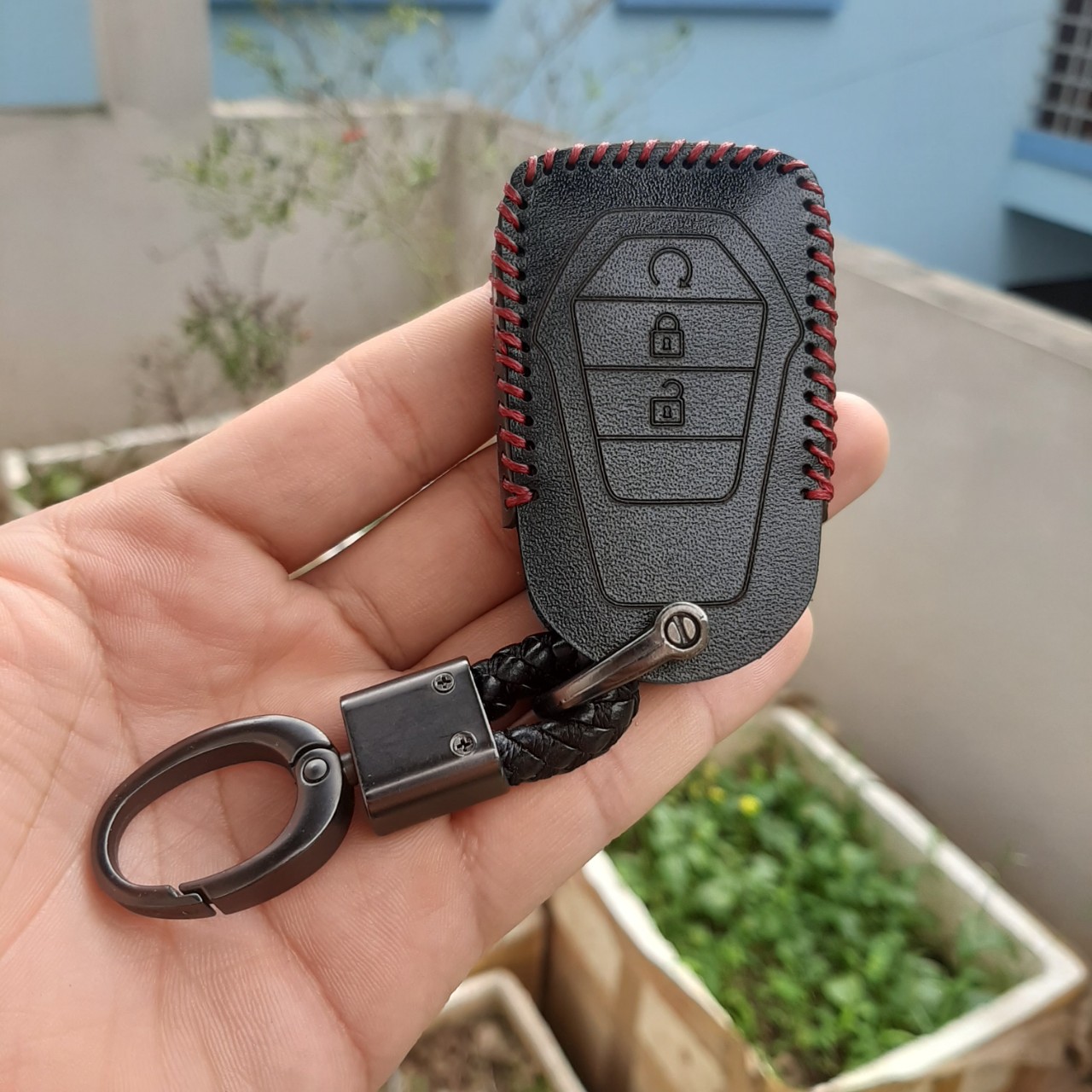 Bao da chìa khóa Mazda BT50, BT-50 all new 2021 2024, Da thật, có khắc logo, tên và sdt
