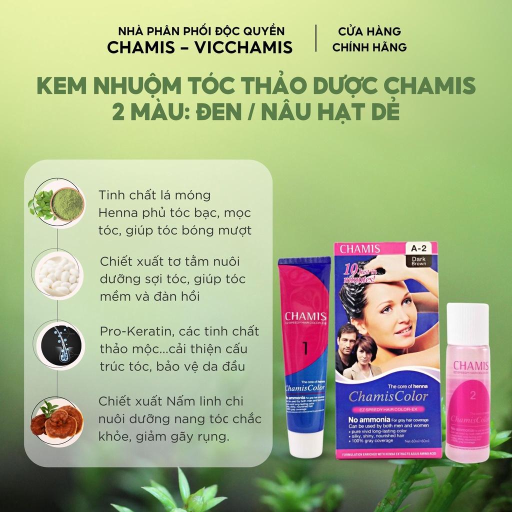 Kem nhuộm phủ tóc bạc dạng dầu gội CHAMIS