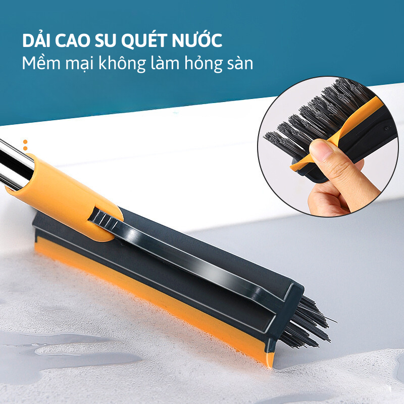 Cây chà sàn nhà tắm, chổi cọ sàn và gạt nước 2 trong 1, cọ sạch khe hẹp và góc tường – Hàng chính hãng dododios