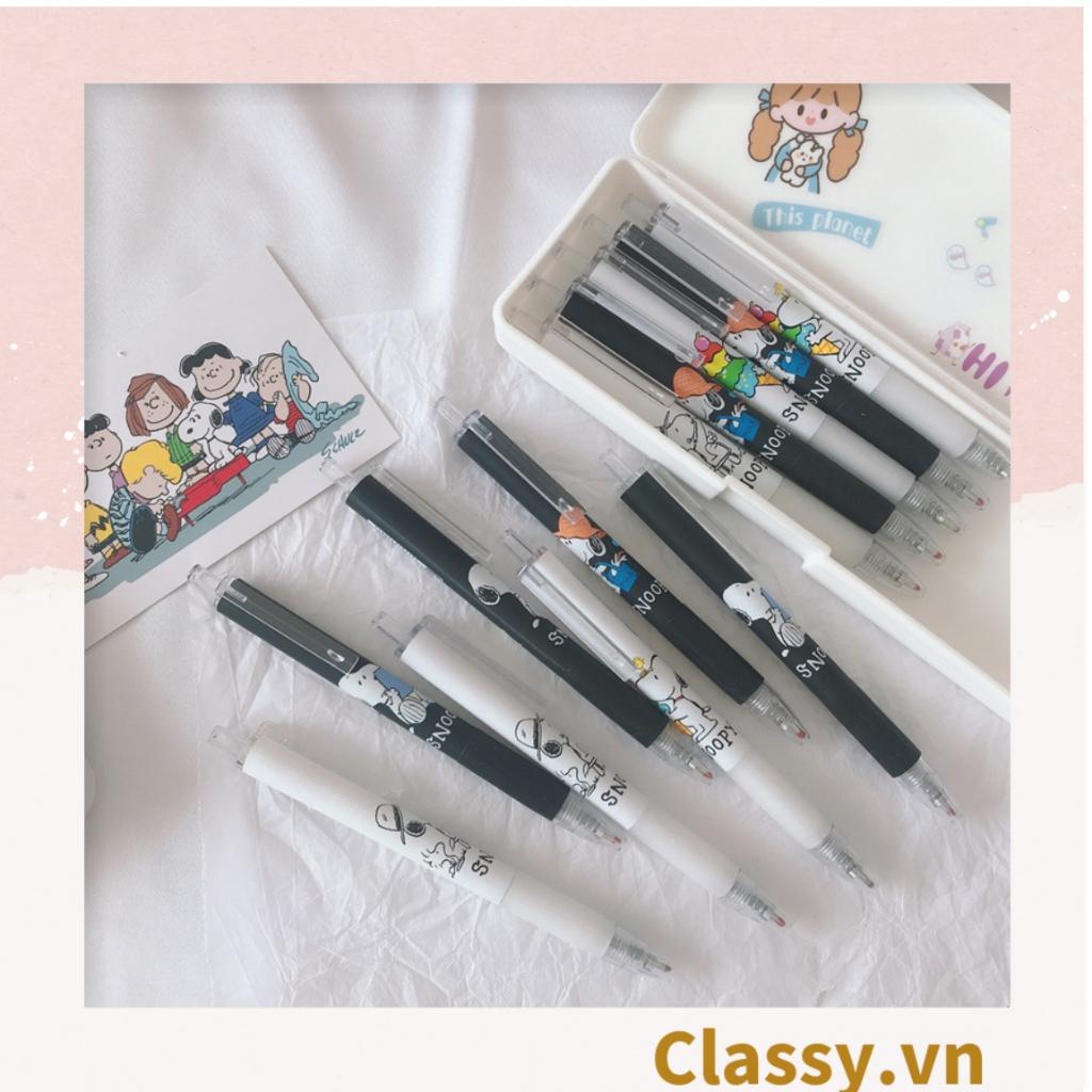 Bút bi Classy Mực Đen/Trắng Ngòi 0.5mm xây dựng phim hoạt hình cún Snoopy xinh tươi tiện tích Cho Văn Phòng PK1649