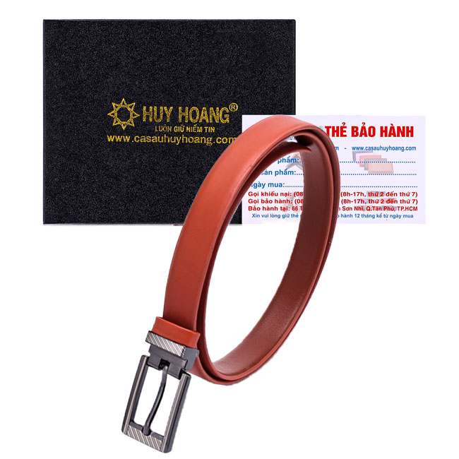 HJ5114-15-16-17-18-19-30 - Dây thắt lưng nữ Huy Hoàng da bò 2P màu da, đen, đỏ, nâu, xanh đậm, xanh dương, cam