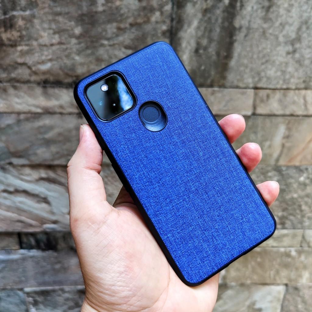 Ốp lưng Google Pixel 5 vân vải Jean chống bám vân tay, Nhiều màu