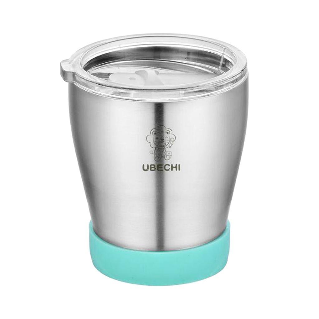 2Pcs Stainless Steel Water Coffee Tea Cup Juice Mug Bar Kitchen Pink Green