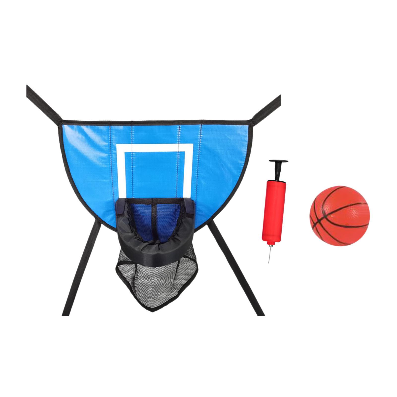 Mini Trampoline Basketball Hoop for Kids with Pump and Ball Basketball Rack
